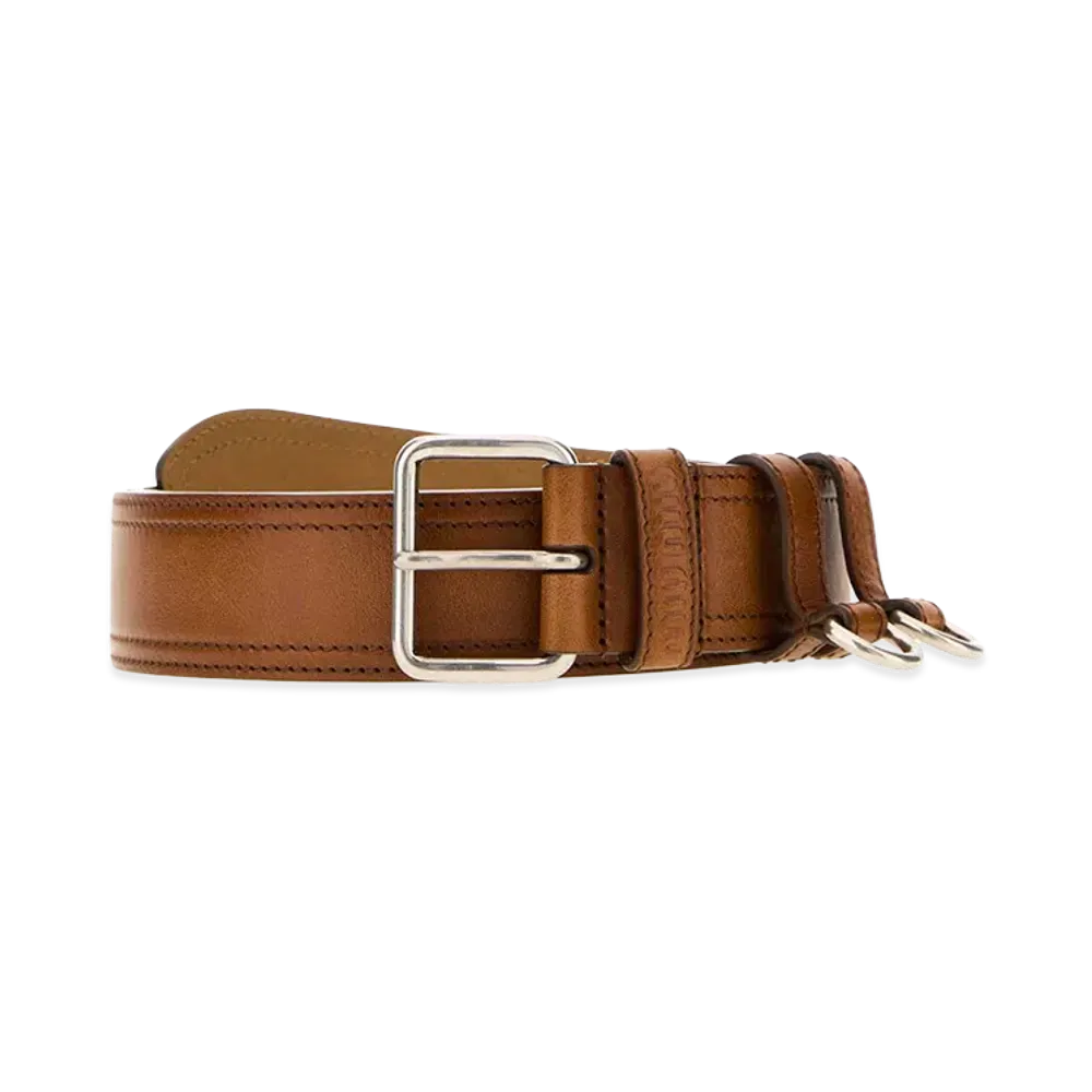 MIU MIU Women's Caramel Leather Belt "Brown"