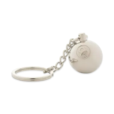 Stussy Metal 8 Ball Keychain "Silver"