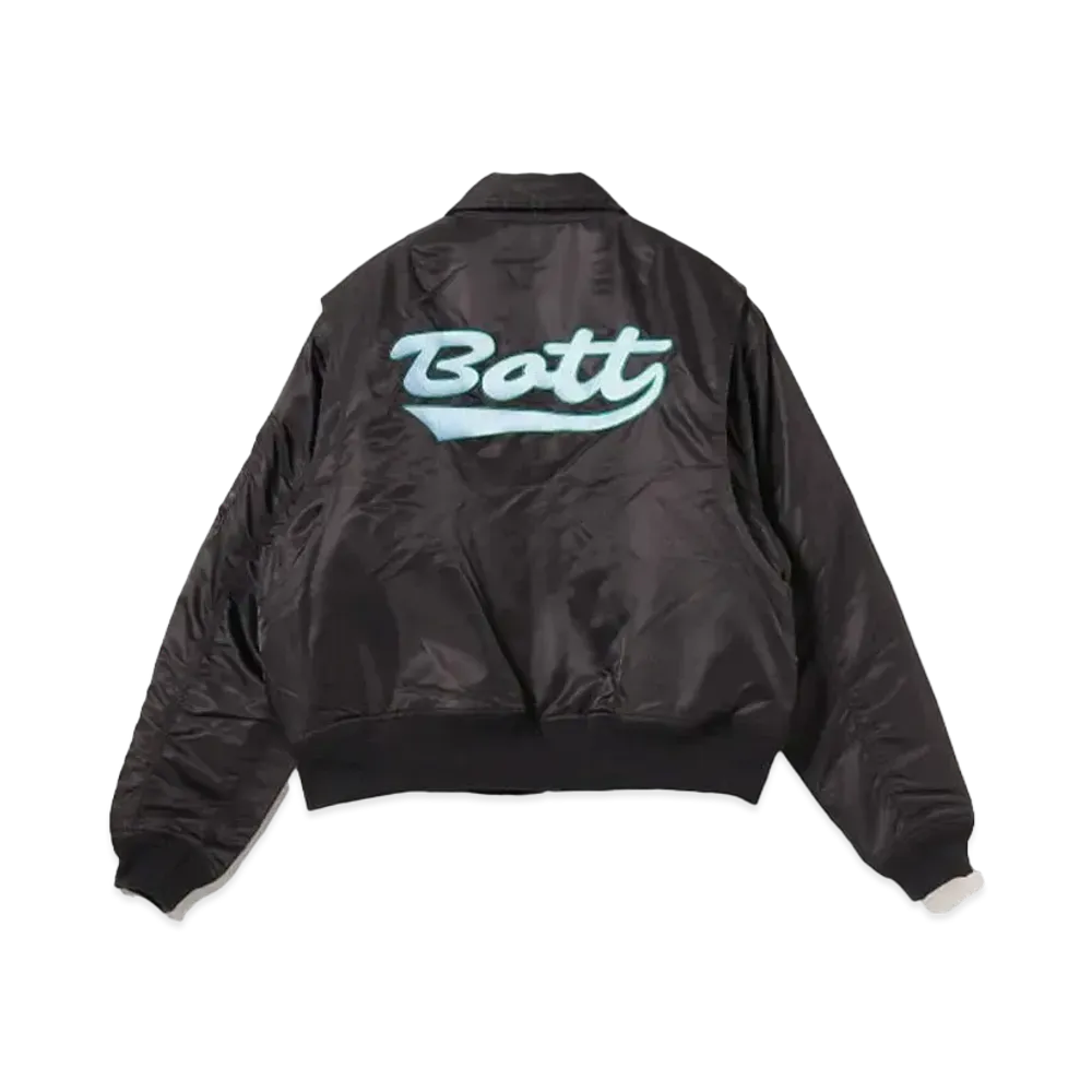 BEAMS T x BoTT / Nylon Flight Jacket "Black"