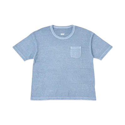 visvim JUMBO TEE S/S (UNEVEN DYE) "Blue"
