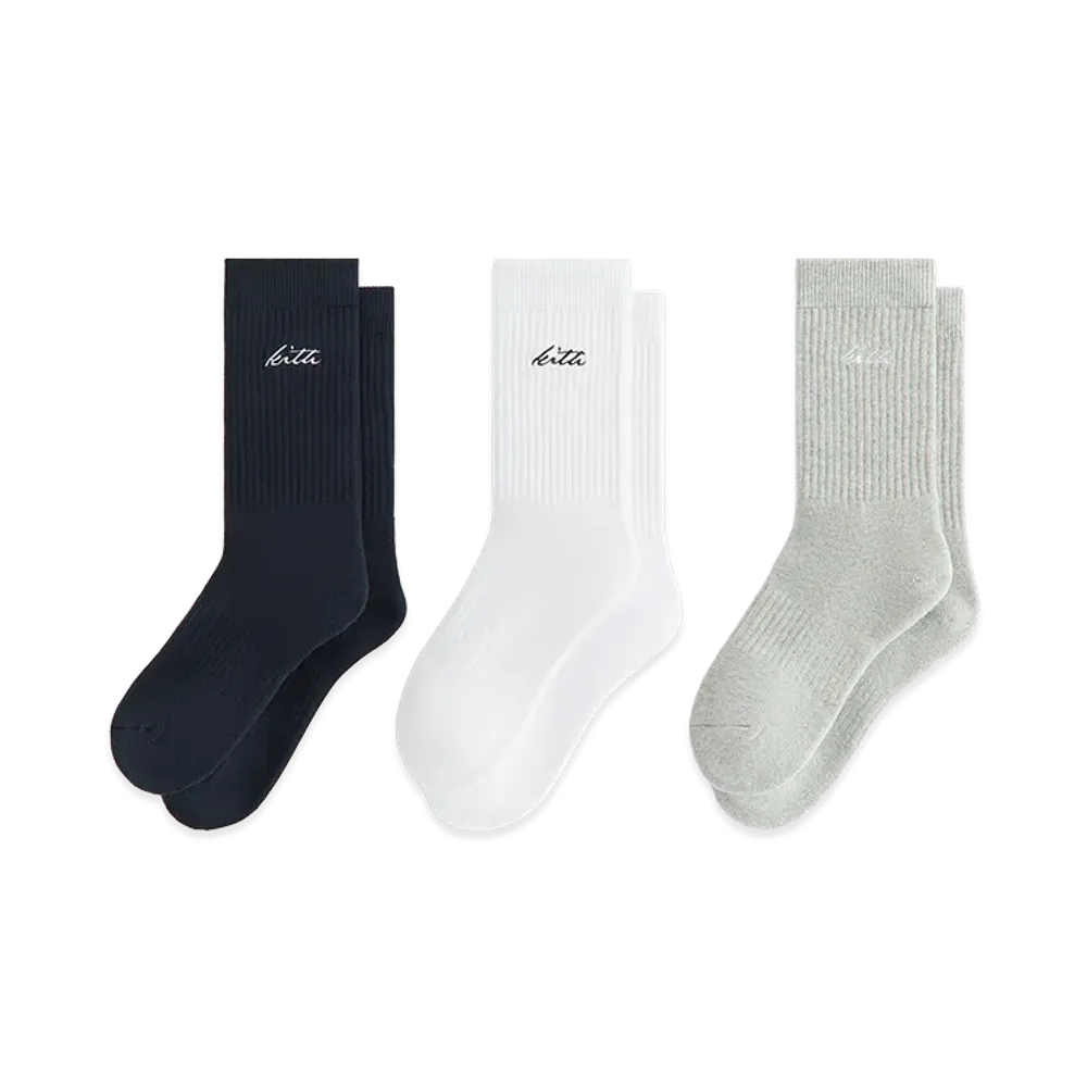 Kith Women's Autograph 3-Pack Classic Crew Socks "Multi"