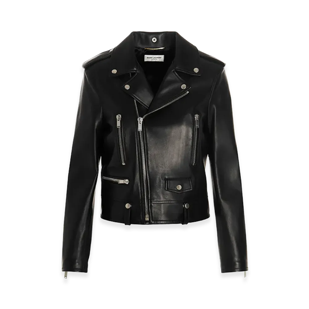 Saint Laurent Women's Motorcycle Biker Jacket "Black"