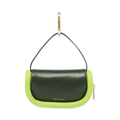 JW ANDERSON Bamber 7 Leather Micro Bag "Green"