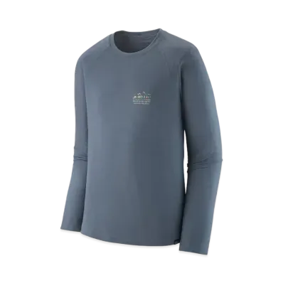 Patagonia Men's Longsleep Cap Cool Trail Graphic Shirt "Utility Blue"