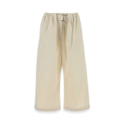 LOEWE Women's Cotton Blend Wide-Leg Pant "Ivory"