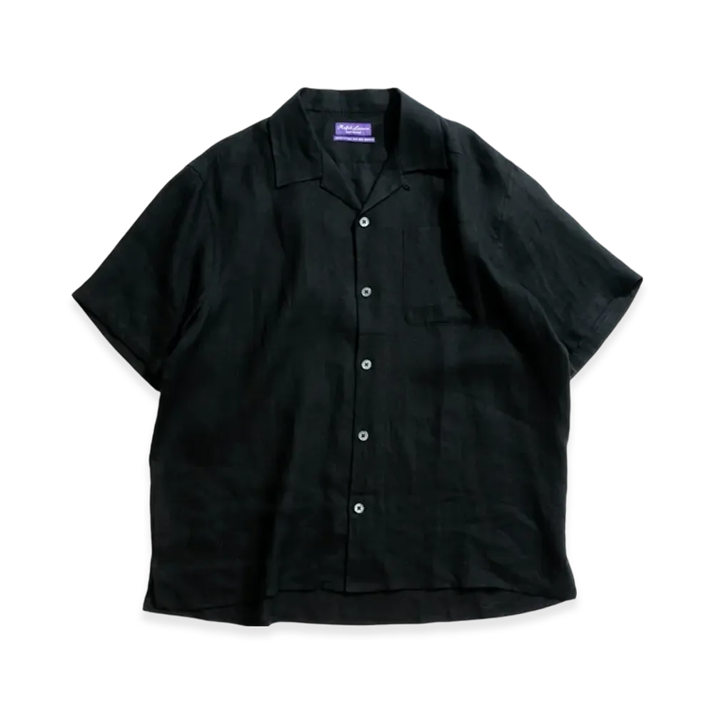 Ron Herman x RALPH LAUREN PURPLE LABEL Linen Camp Shirts "Black"
