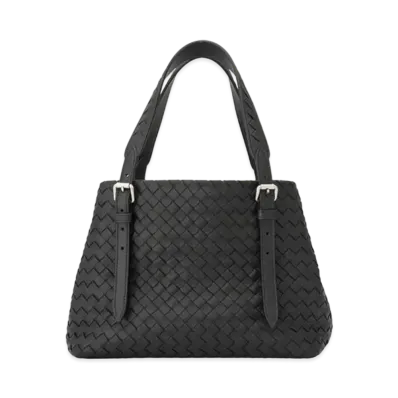 Bottega Veneta Lambskin Hand Bag "Black"