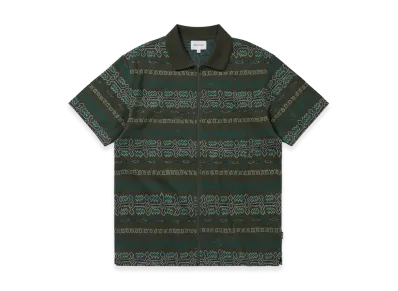 thisisneverthat Jungle Jacquard Zip Up Top "Olive"