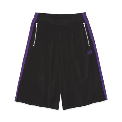 NEEDLES x LHP H.D.Track Shorts - C/Pe Velour "Black"
