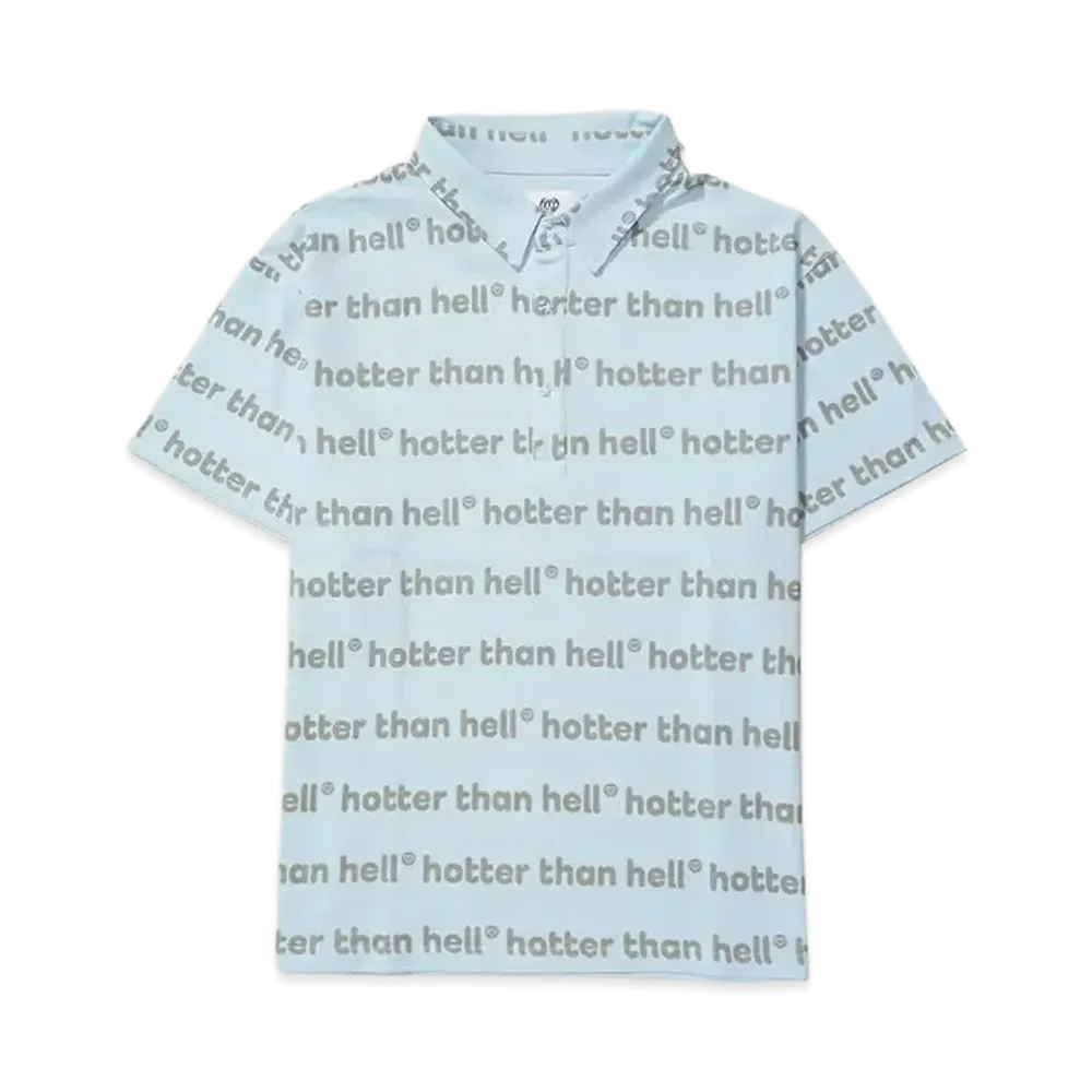 HTH All over pattern polo shirt "SAX"