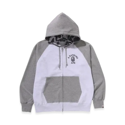 A BATHING APE Bape Relaxed Fit Zip Hoodie "Grey"