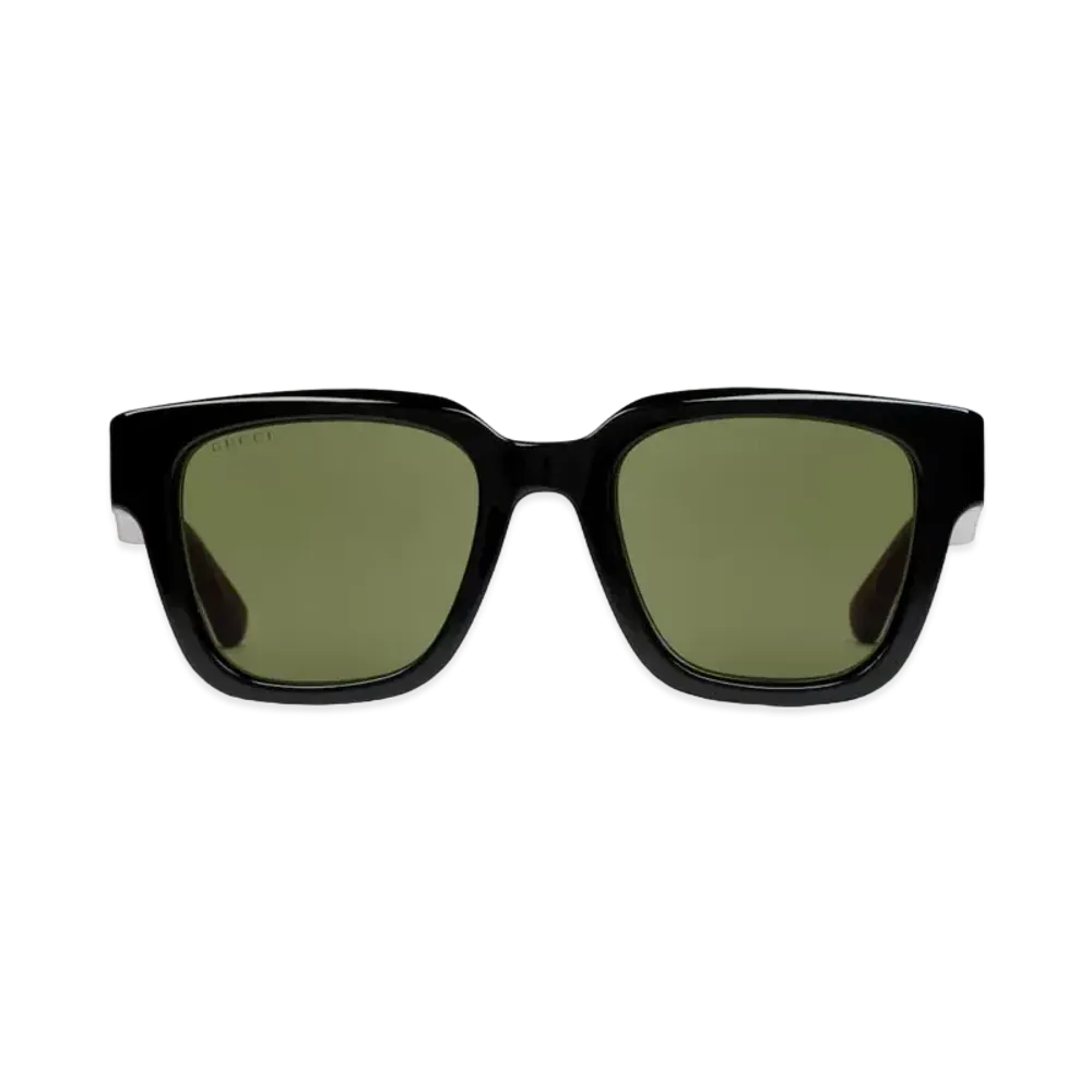 GUCCI Low Nose Bridge Fit Sunglasses "Shiny Black"