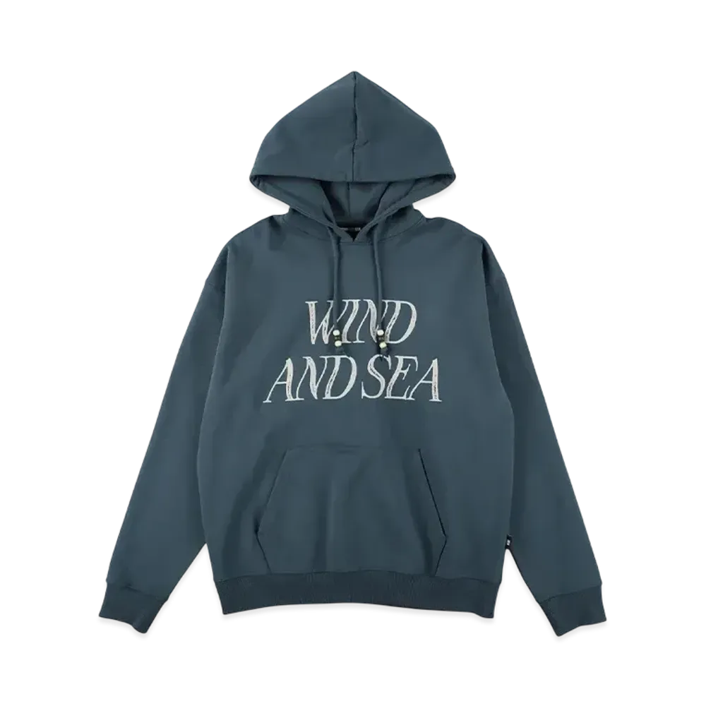 WIND AND SEA Beads Cord Logo Hooded Sweatshirt "Blue"