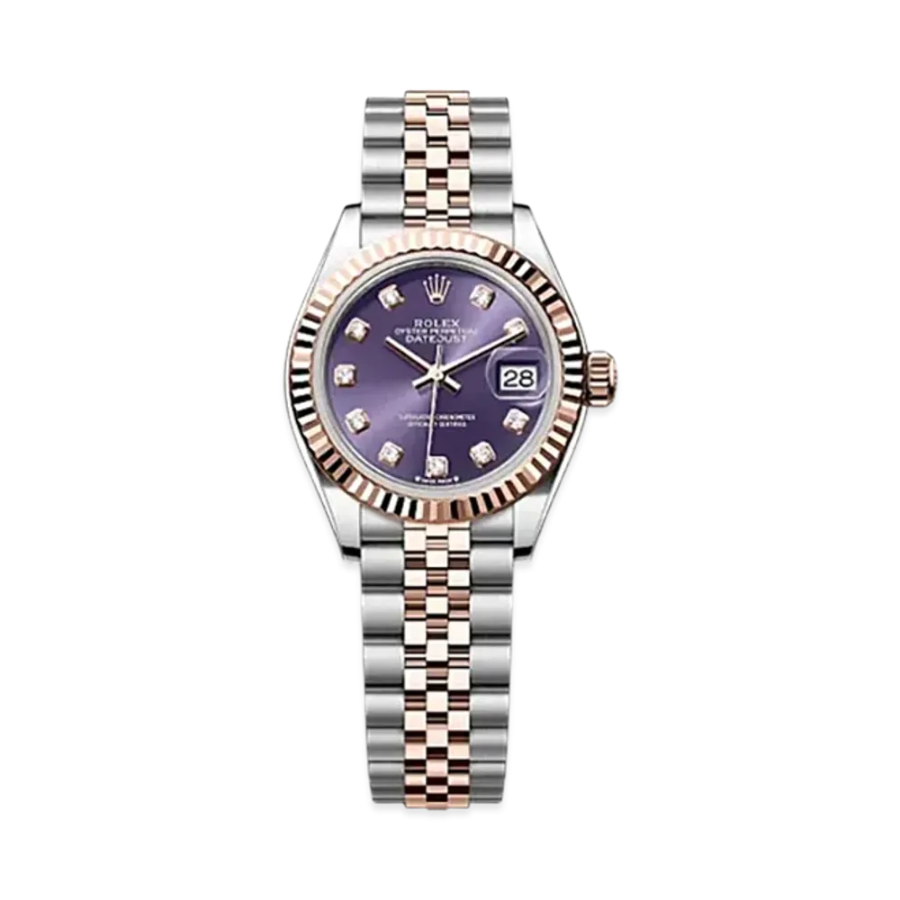 ROLEX Lady-Datejust 28mm Oystersteel & Everose Gold 279171 "Aubergine"