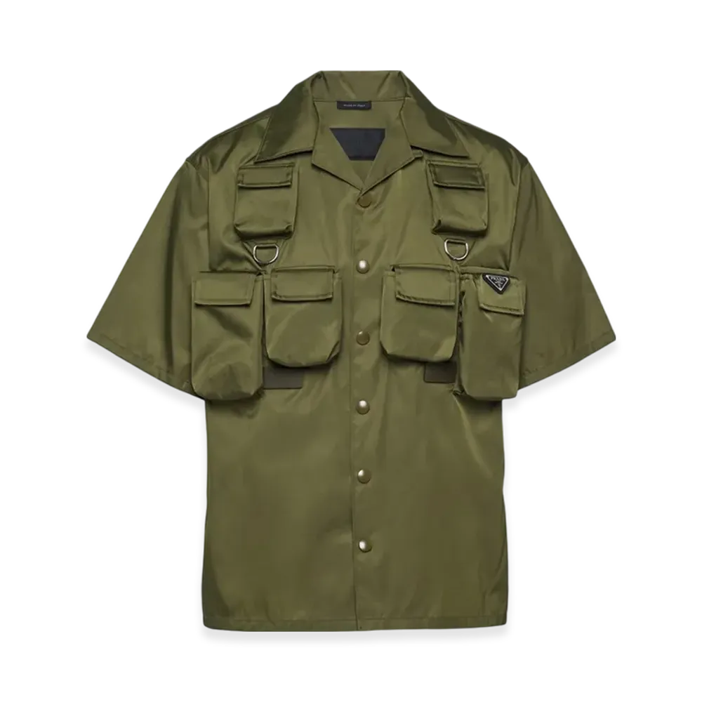 PRADA Short Sleeved Re-Nylon Shirt "Loden Green"