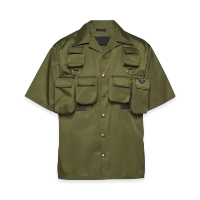 PRADA Short Sleeved Re-Nylon Shirt "Loden Green"