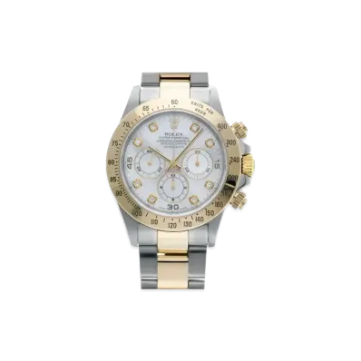 ROLEX Cosmograph Daytona 8P Diamonds "White Shell/Stainless Steel/Yellow Gold"