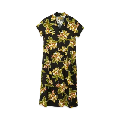 HYSTERIC GLAMOUR Tropic Channel Pattern Aloha Dress "Black"