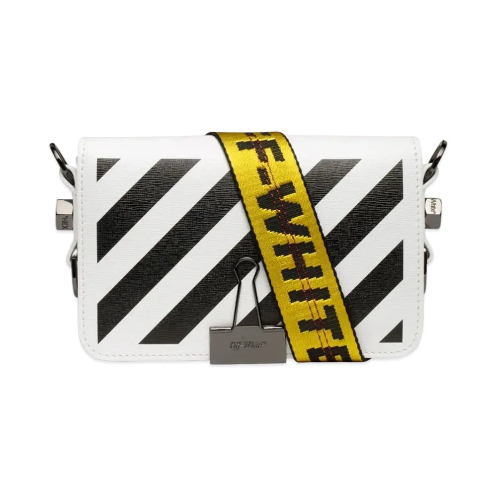 OFF-WHITE Binder Clip Bag Diag Mini "White/Yellow"