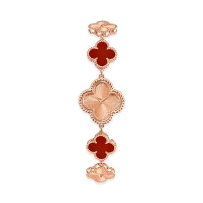 Van Cleef & Arpels Sweet Alhambra watch "18K Rose gold/Carnelian"
