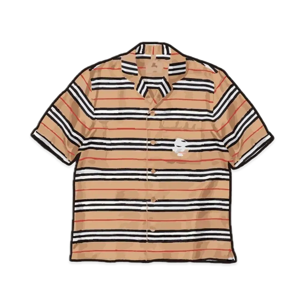 Supreme x Burberry Silk S/S Pajama Shirt "Beige"