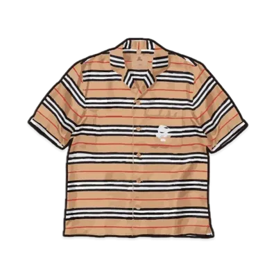 Supreme x Burberry Silk S/S Pajama Shirt "Beige"