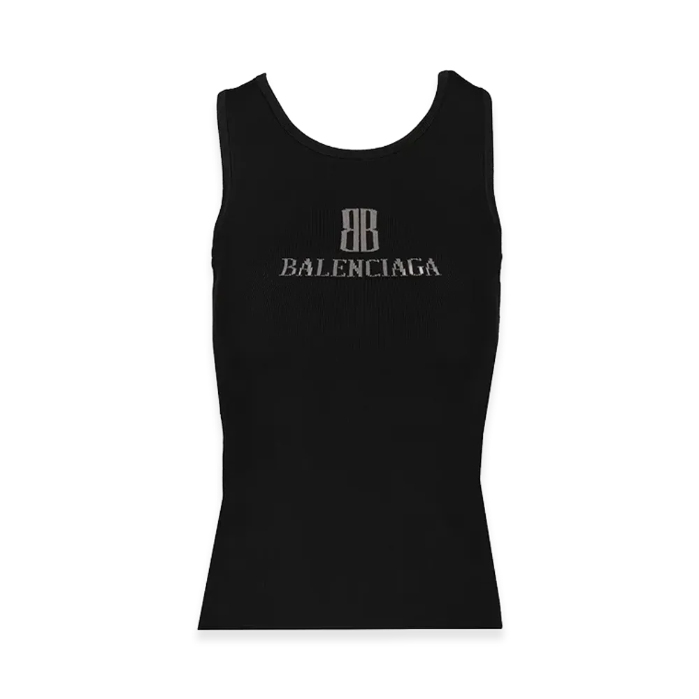 BALENCIAGA Women's Nano BB Tank Top "Black"