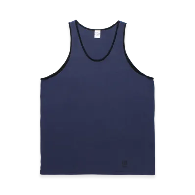 WACKO MARIA Washed Heavy Weight Ringer Tank Top "Navy"