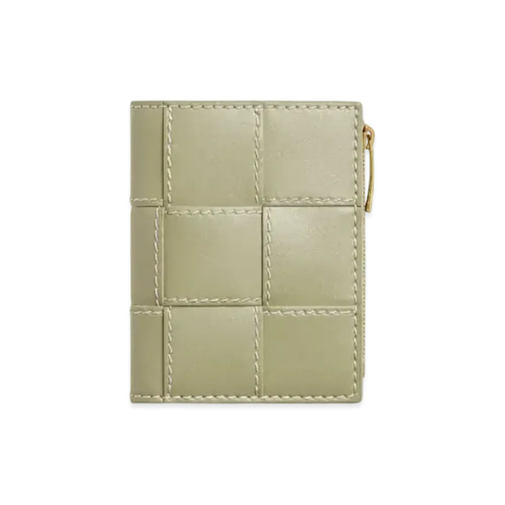 Bottega Veneta Cassette Small Bi-Fold Wallet "Travertine/Natural"