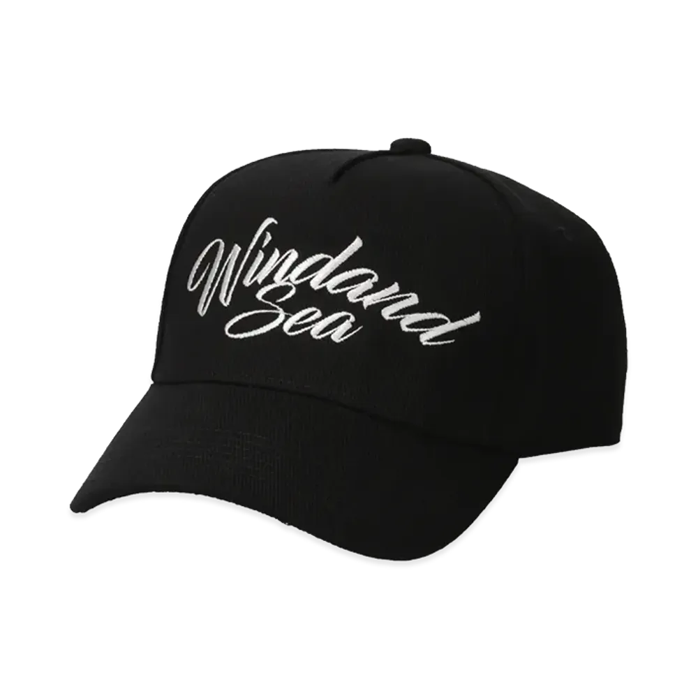 WIND AND SEA 5-Panel Logo Cap "Black"