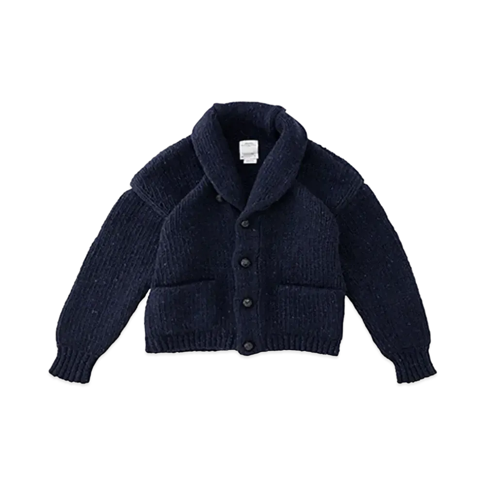 visvim COWICHAN SHORT HAND-KNIT "Navy"
