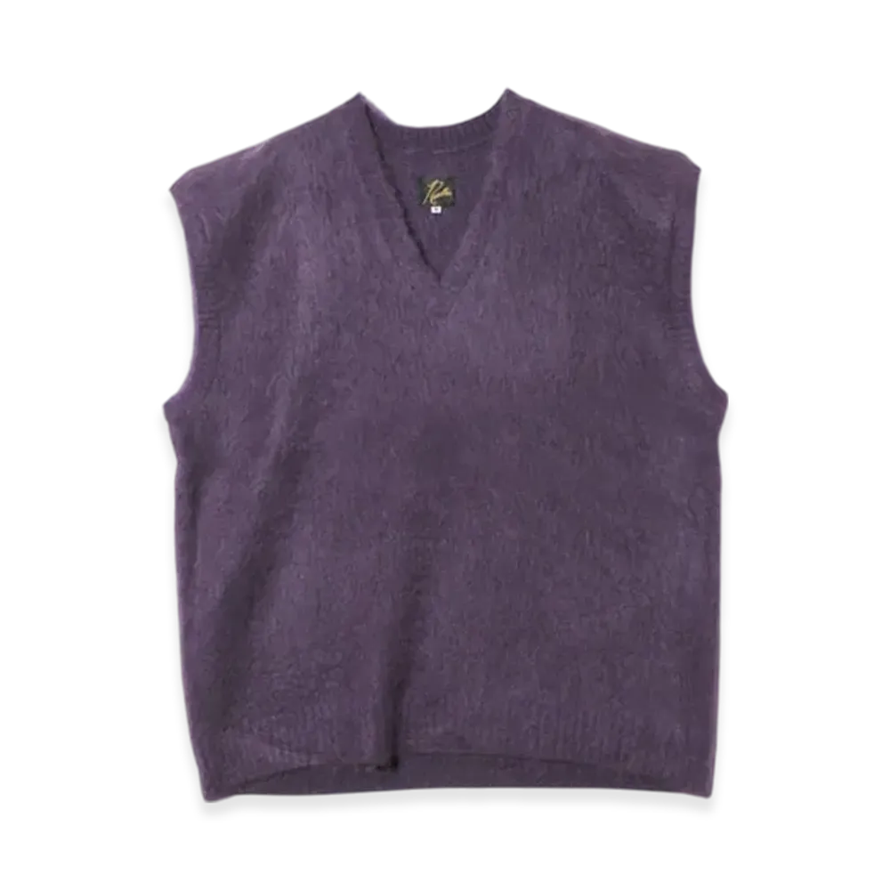 NEEDLES Mohair Knit Vest - Solid "Purple"