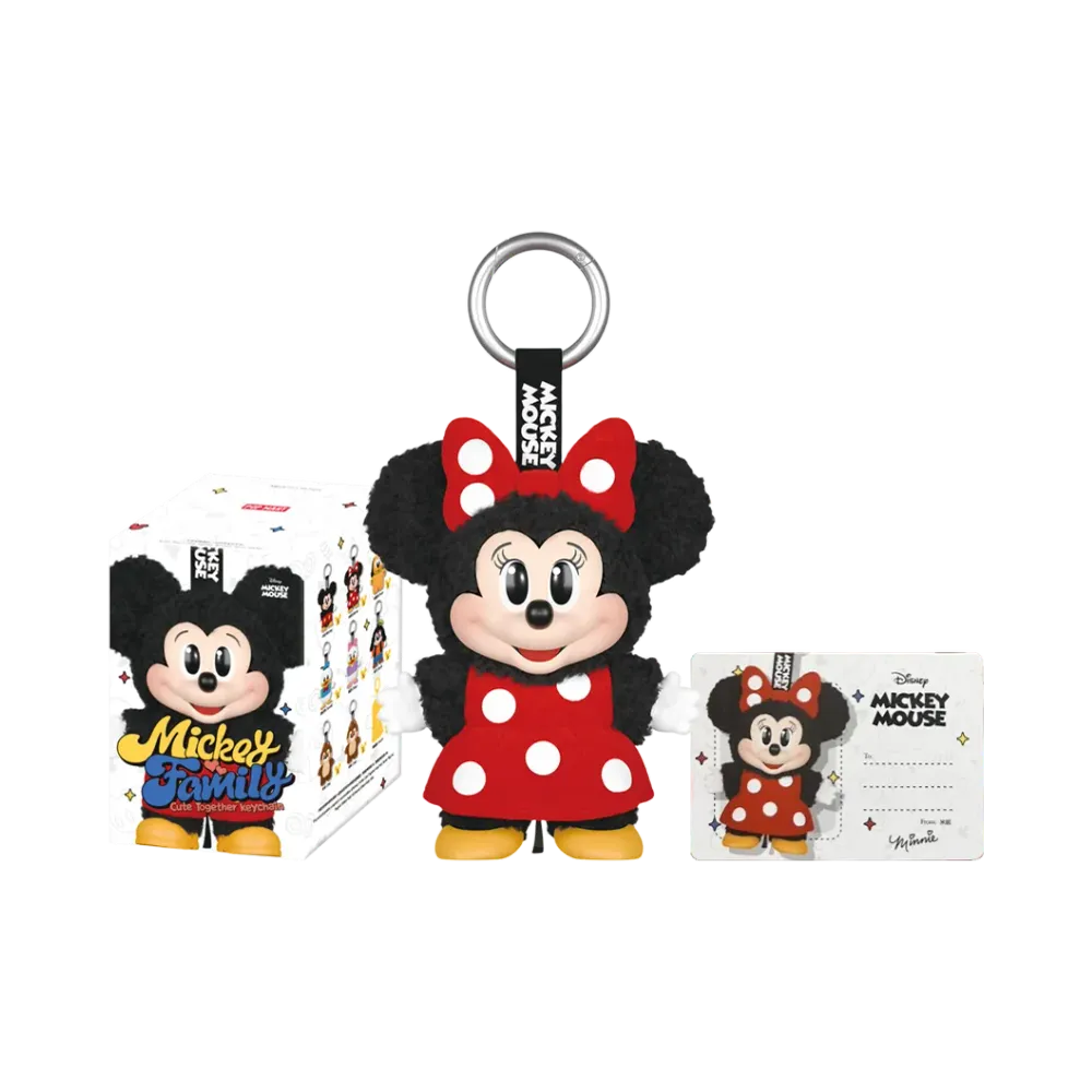 POP MART DISNEY Mickey Family Cute Together Series Plush Keychain Minnie