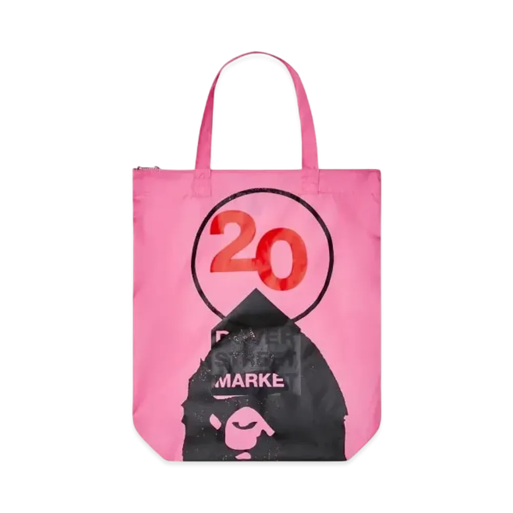 Dover Street Market London x A BATHING APE 20th Anniversary Tote "Pink"