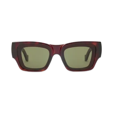 LOEWE Front Lens Square Sunglasses "Havana"