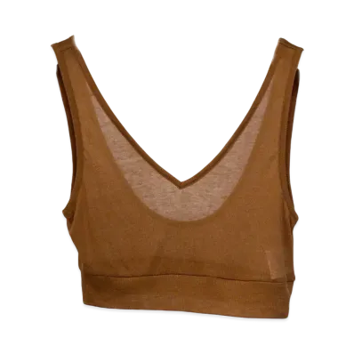 Ernie Palo Sheer rib Bralette "Camel"