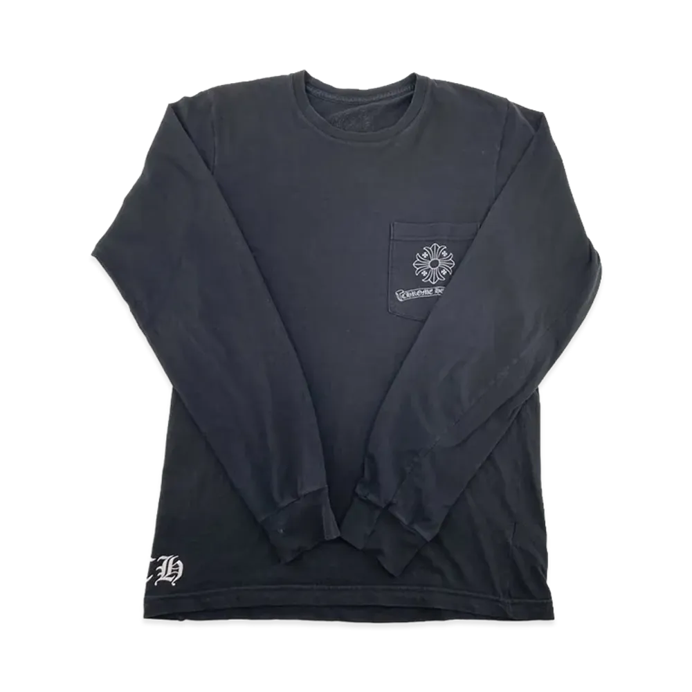Chrome Hearts CH Plus Block Cross Back Print L/S T-Shirt "Black"