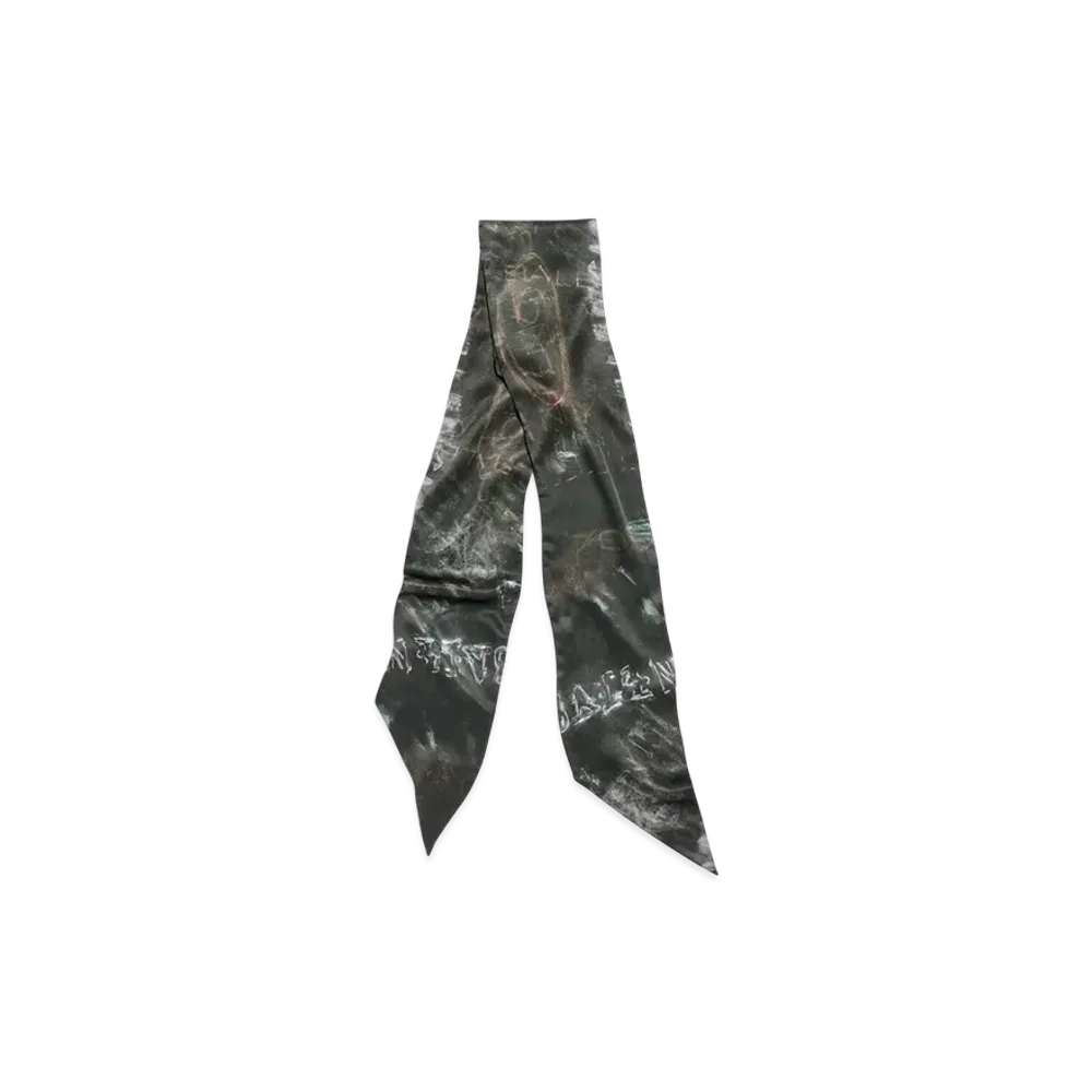 BALENCIAGA Washed Crayon Scarf "Faded Black"