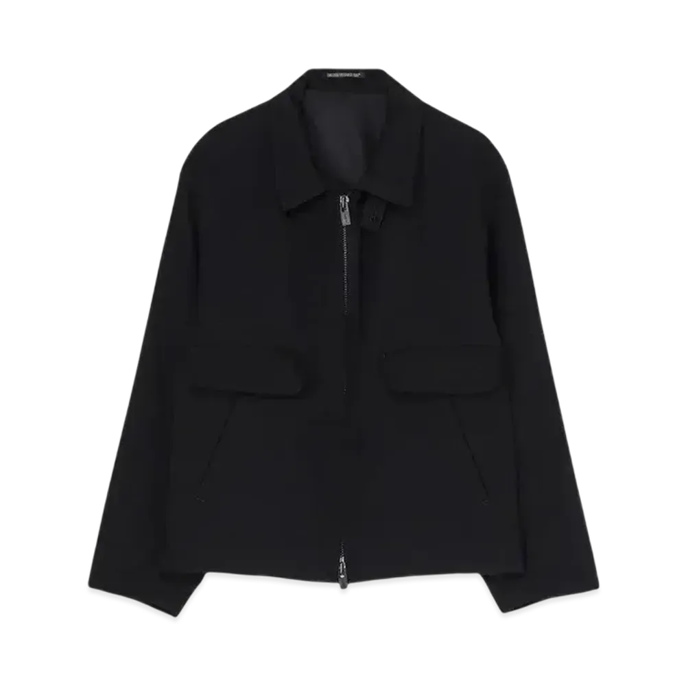 Yohji Yamamoto POUR HOMME Wool Gabardine Standard Blouson "Black" HO-Y02-100-2A24