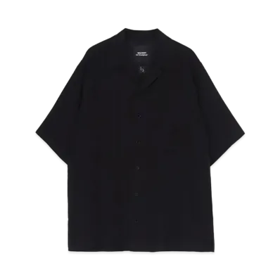 WILDSIDE Yohji Yamamoto x Kie Einzelganger Open Collar Short Sleeve Shirt "Black"