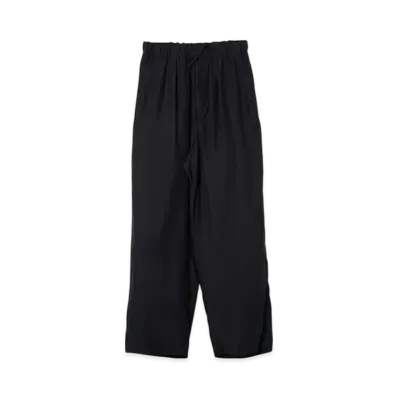 YOKE Cupro Polyester Washable Chambray Tiwll Easy Pants "Black"
