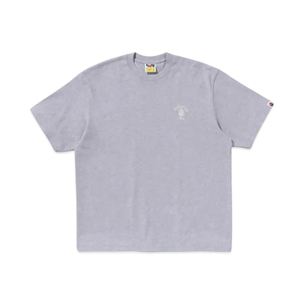 A BATHING APE One Point College Relaxed Fit Tee "Gray"