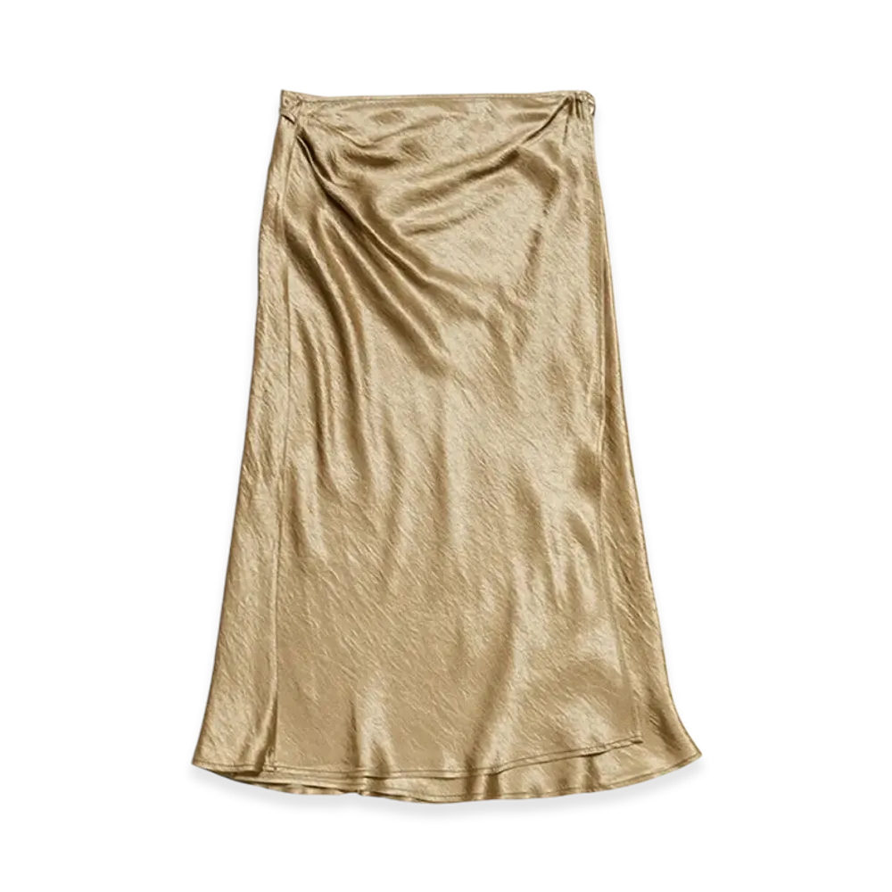 Acne Studios Satin Wrap Skirt "Old Green"