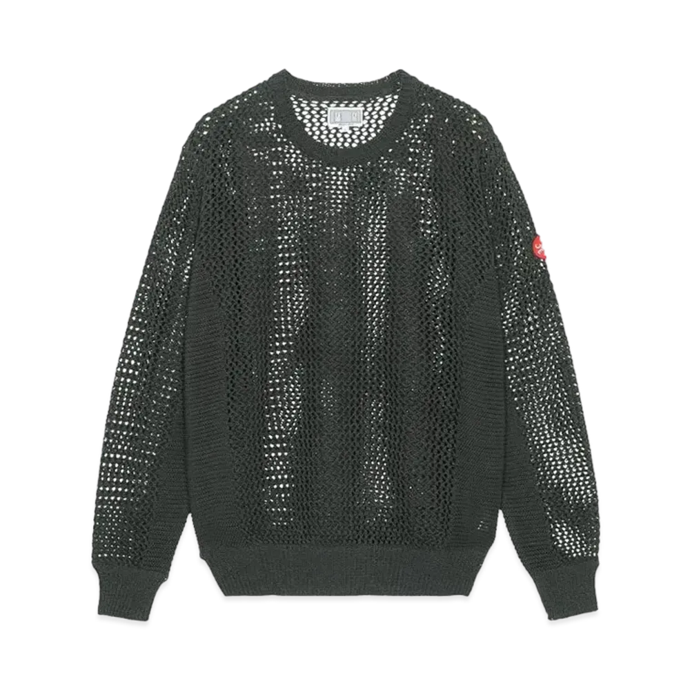 Cav Empt (C.E) Side Rib Loose Net Knit "Charcoal"