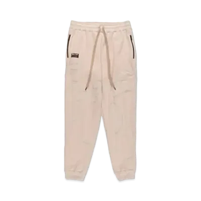 WIND AND SEA x WILDSIDE YOHJI YAMAMOTO Damage Cutting Sweat Pants "Beige"