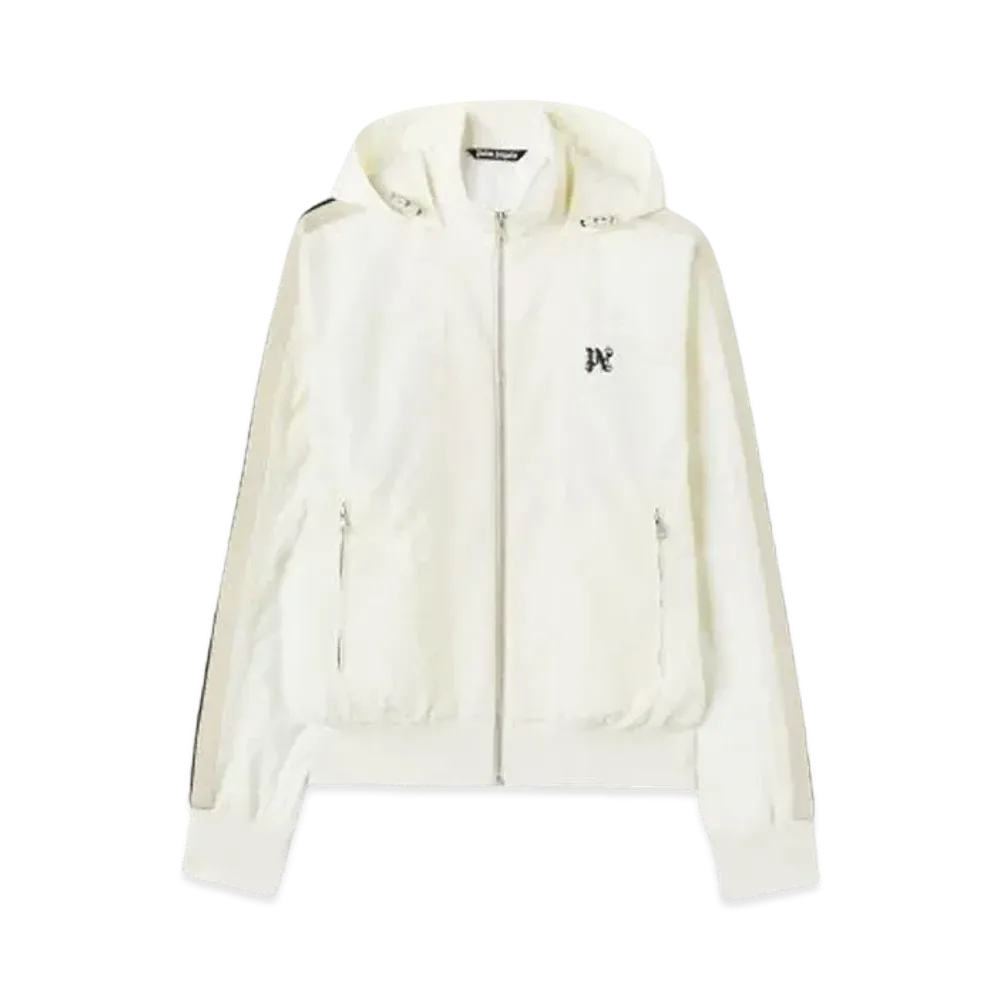 PALM ANGELS Monogram Nylon Track Jacket "Off White"