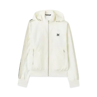 PALM ANGELS Monogram Nylon Track Jacket "Off White"