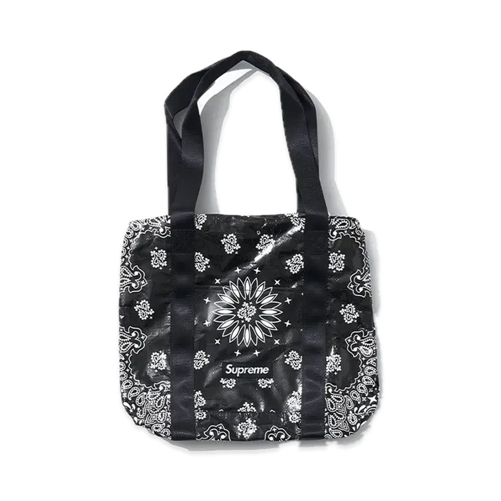 Supreme Bandana Tarp Small Duffle Bag "Black"