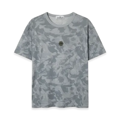 Stone Island Bog Loom Camo S/S Tee "Grey"