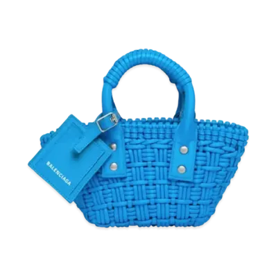 BALENCIAGA Bistro XXS Basket With Strap "Blue"